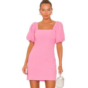 Cute square neckline pink dress • SNDYS • Tuscany Dress Baby Pink • Sz L • NWT!